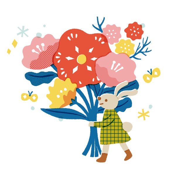 なんとなく作ったうさぎのイラスト、来年の年賀状にちょうどいいのでは 