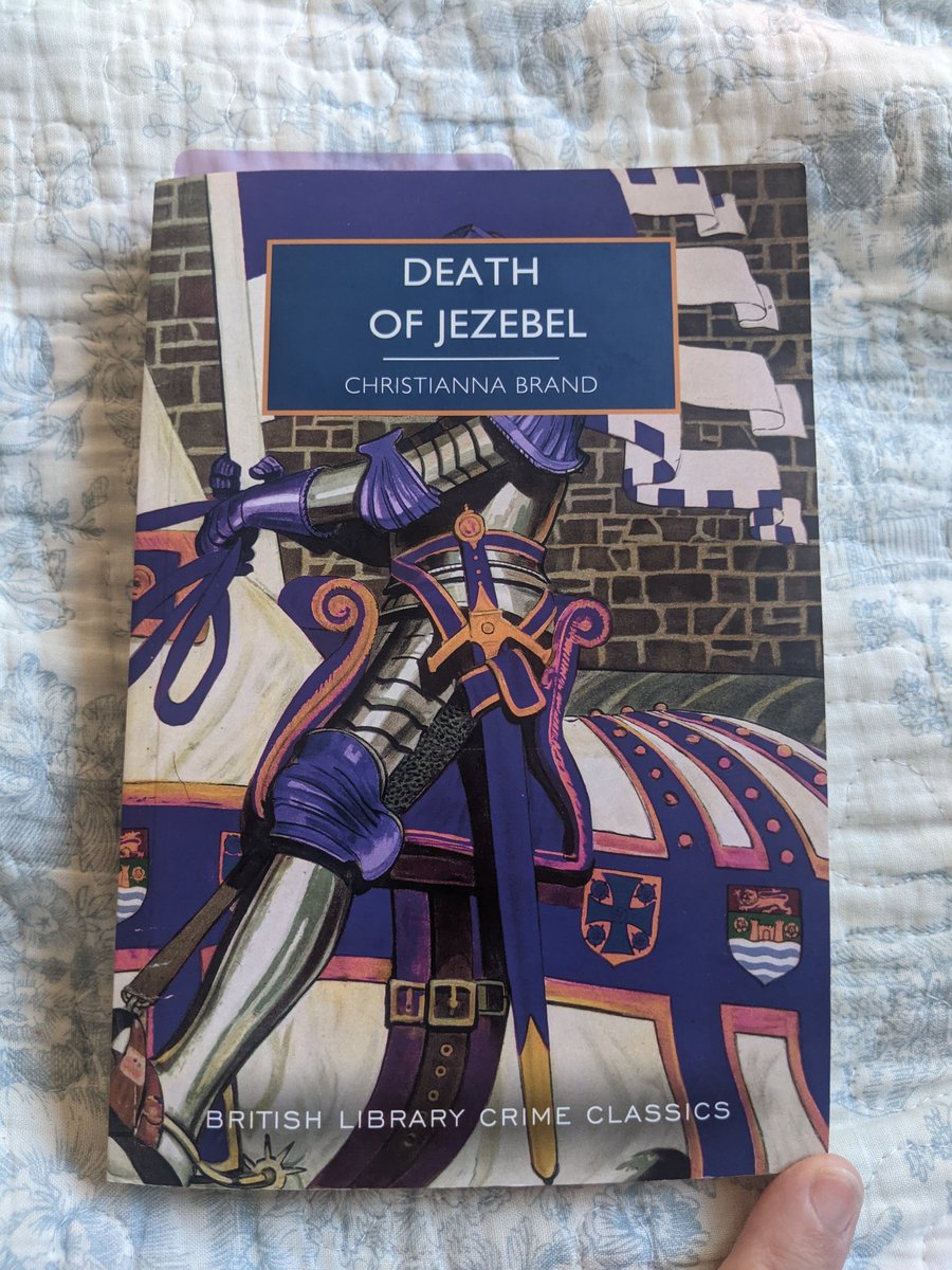 My latest read is Death of a Jezebel by Christianna Brand. 

I'm not far in but there are already a few laugh out loud lines and great characters. 

#britishlibrarycrimeclassic #booktwitter #ballstothebacklog