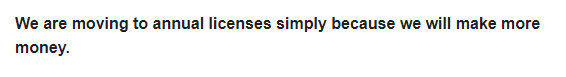 wrongchris's tweet image. WpAllImport Pro (y export) se volverá de pago anual en breve. Actualmente es un único pago de por vida por todas sus herramientas. Todos los usuarios que tengamos licencia se nos conserva el lifetime. Si te lo estás pensando, now is the moment.

y al menos son honestos: