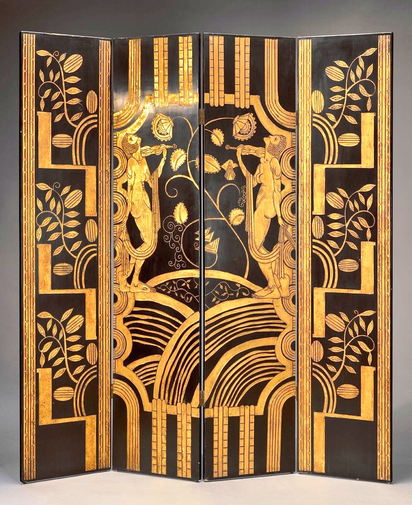 NouveauDeco's tweet photo. Art Deco room divider from c. 1925, France. https://t.co/8pcsTdL0FM