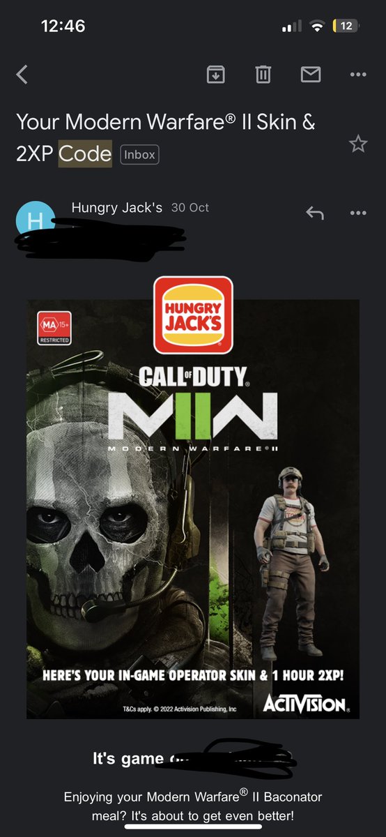 xChocky's tweet photo. @MW2CODHub Trading burger skin code for Beef jerkey or Mountain Dew https://t.co/2qGeTvkjki