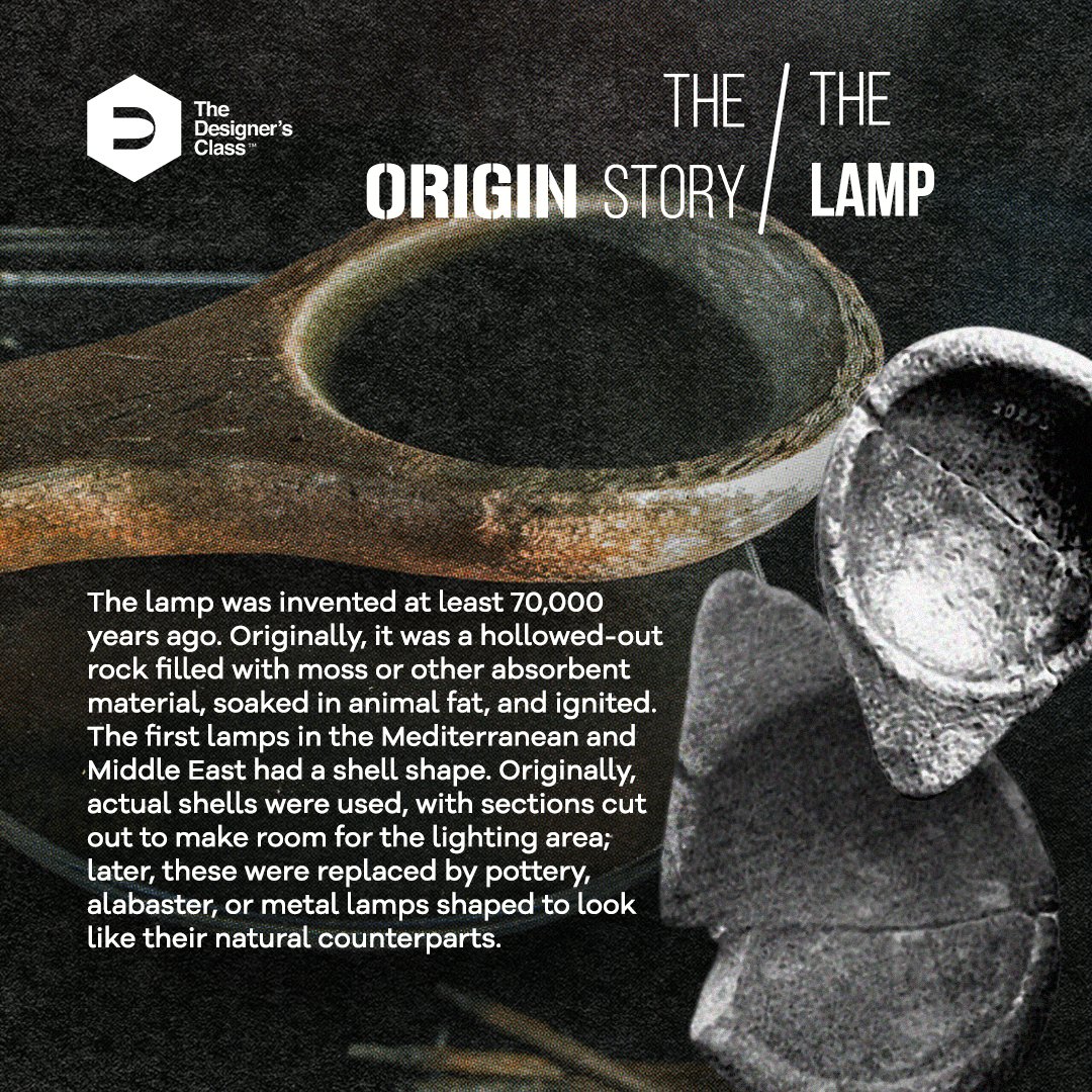 DesignersClass's tweet image. Lamps and lights are among those things which are available in everybody's home, but little did we know how they came into existence.
Here's how Lamps got their start.
Stay tuned for more fascinating origin stories.

#TDC #TheDesignersClass #OriginStory #Lamp #interiordesign