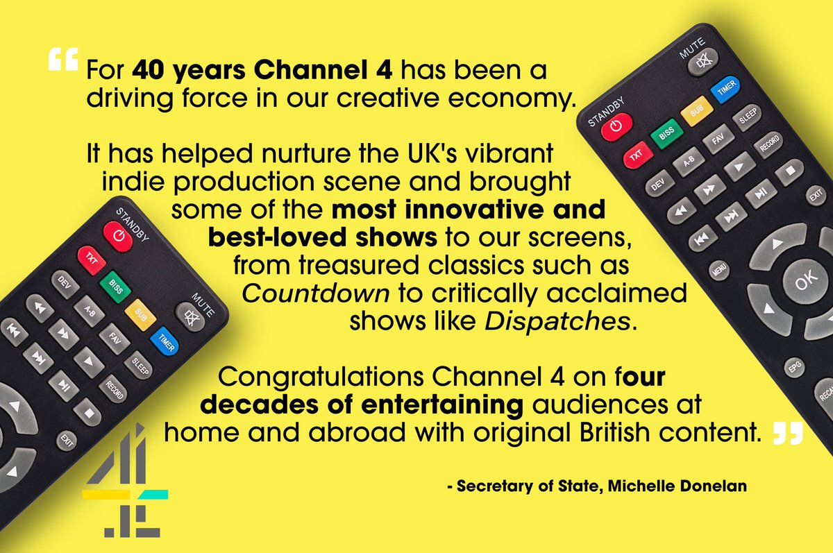 Happy 40th anniversary to @Channel4!