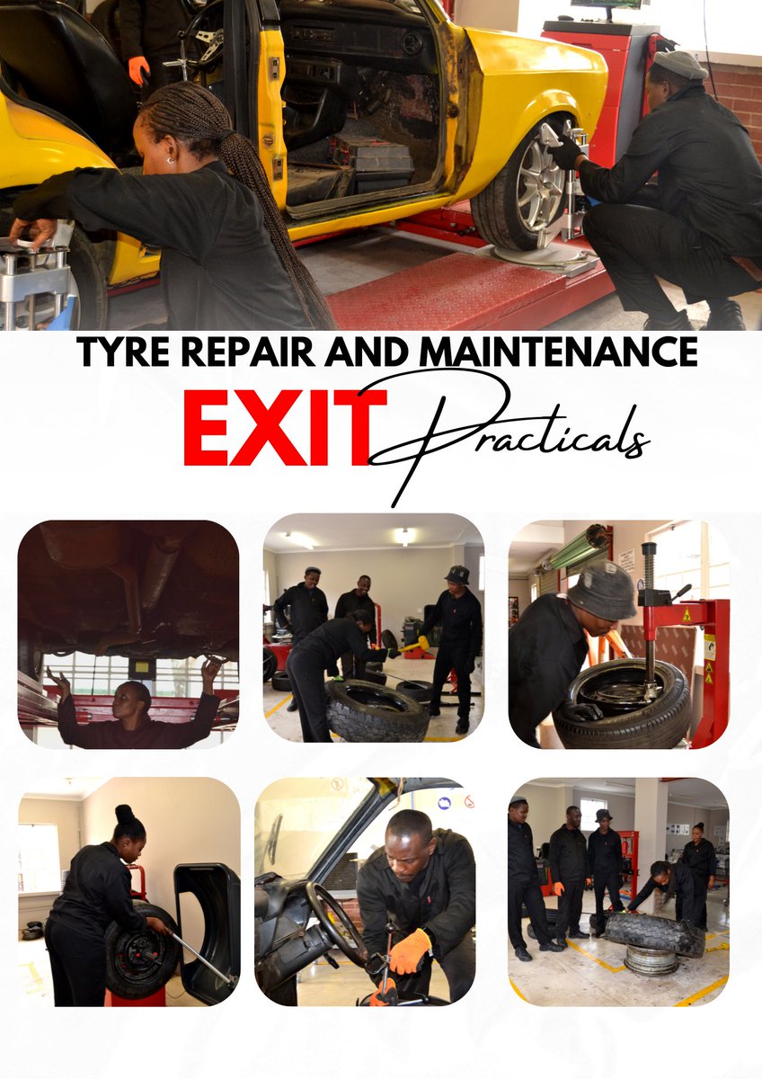 SparrowFET's tweet photo. Michelin Tyre Company sponsored 20 students on the Tyre Repair and Maintenance National Certificate. Upon final qualification, these tyre technicians will be able to perform routine tasks related to tyre retreading, servicing and repair, and processes. https://t.co/ReOuYchhmB