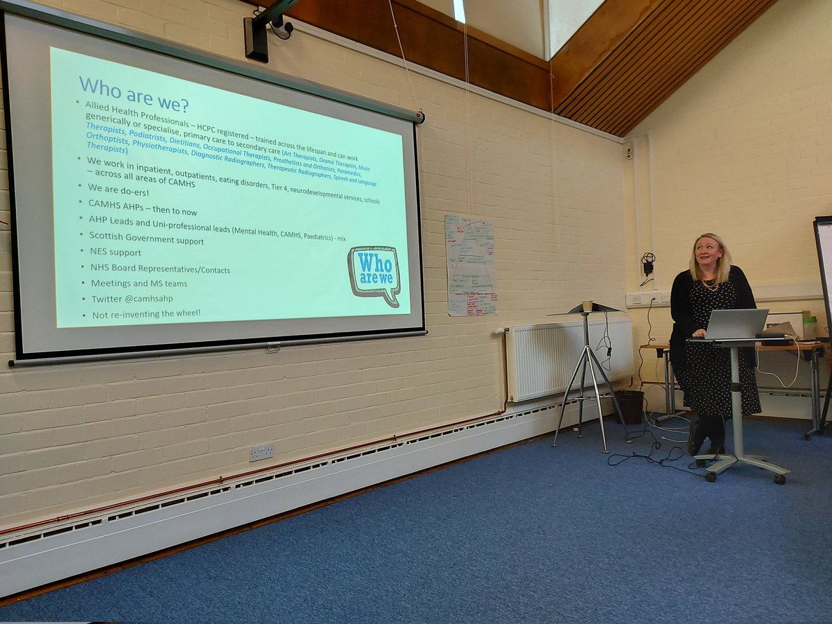 At Scottish CAMHS AHP Leads development day in Fife.