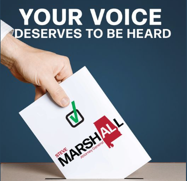 Be sure to vote for Steve Marshall for Attorney General on November 8th! To find your polling location, click the link here: marshallforalabama.com/findmypollingl…