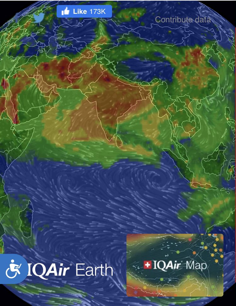 archanadavid's tweet photo. Air pollution by firecrackers 
One week post Diwali 2022
India Vs world https://t.co/Q9Q4ZwsMuK

Tad bit clearance in the south
Times are difficult, stay safe! https://t.co/iggxStfhx8