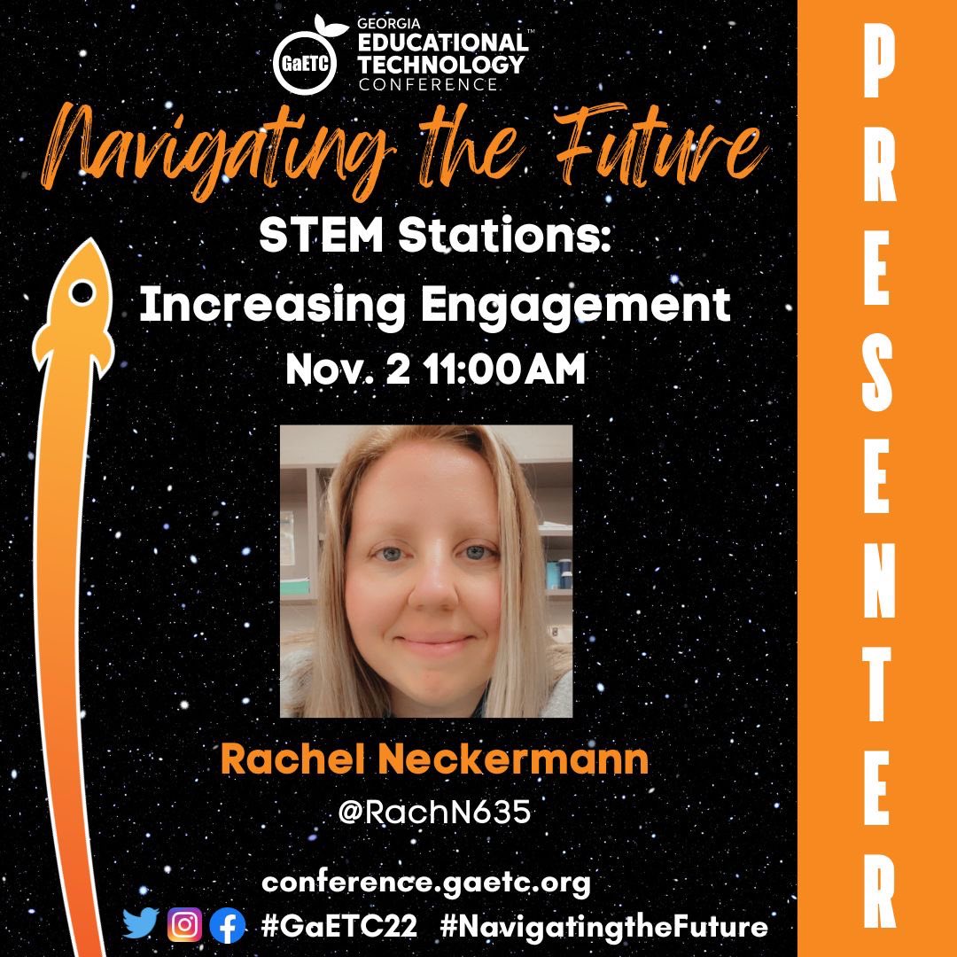 Rachel Neckermann (@rachn635) on Twitter photo Gearing up for the <a href="/GaETConf/">Georgia Educational Technology Conference</a> opening session with <a href="/Day11222/">Rebekah Day</a> , super pumped! Then on to our presentation #STEM #Stations : increasing #engagement at 11:00am #GaETC22 #NavigatingtheFuture <a href="/MCSDigital/">Moore County Digital</a> Gearing up for the <a href="/GaETConf/">Georgia Educational Technology Conference</a> opening session with <a href="/Day11222/">Rebekah Day</a> , super pumped! Then on to our presentation #STEM #Stations : increasing #engagement at 11:00am #GaETC22 #NavigatingtheFuture <a href="/MCSDigital/">Moore County Digital</a>