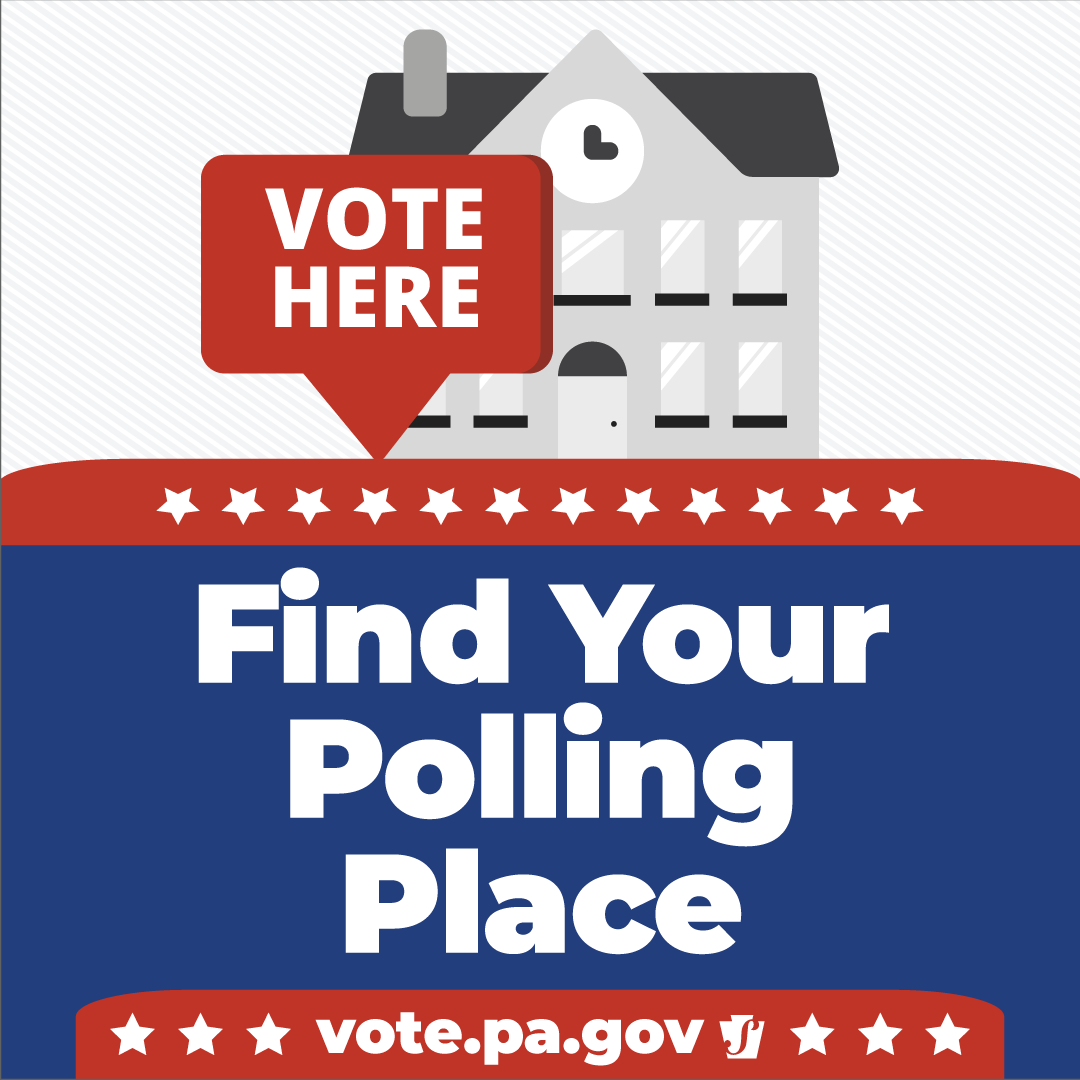PAStateDept's tweet photo. Do you know where your polling place is? Find out today and be #ReadytoVotePA on Tuesday, Nov. 8. 
https://t.co/QxhJkEqufz https://t.co/hkpkCt60f6