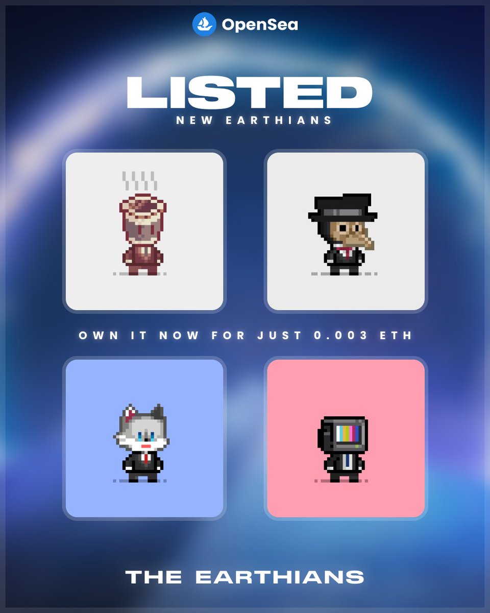 EarthiansMeta's tweet image. ✨New Earthains Listed✨
Starting at just 0.0029 eth❤️
Make sure to check us out 😉
opensea.io/collection/ear…

#NFTartist #NFTmarketplace #NFT #Nftseeker #Ethereum