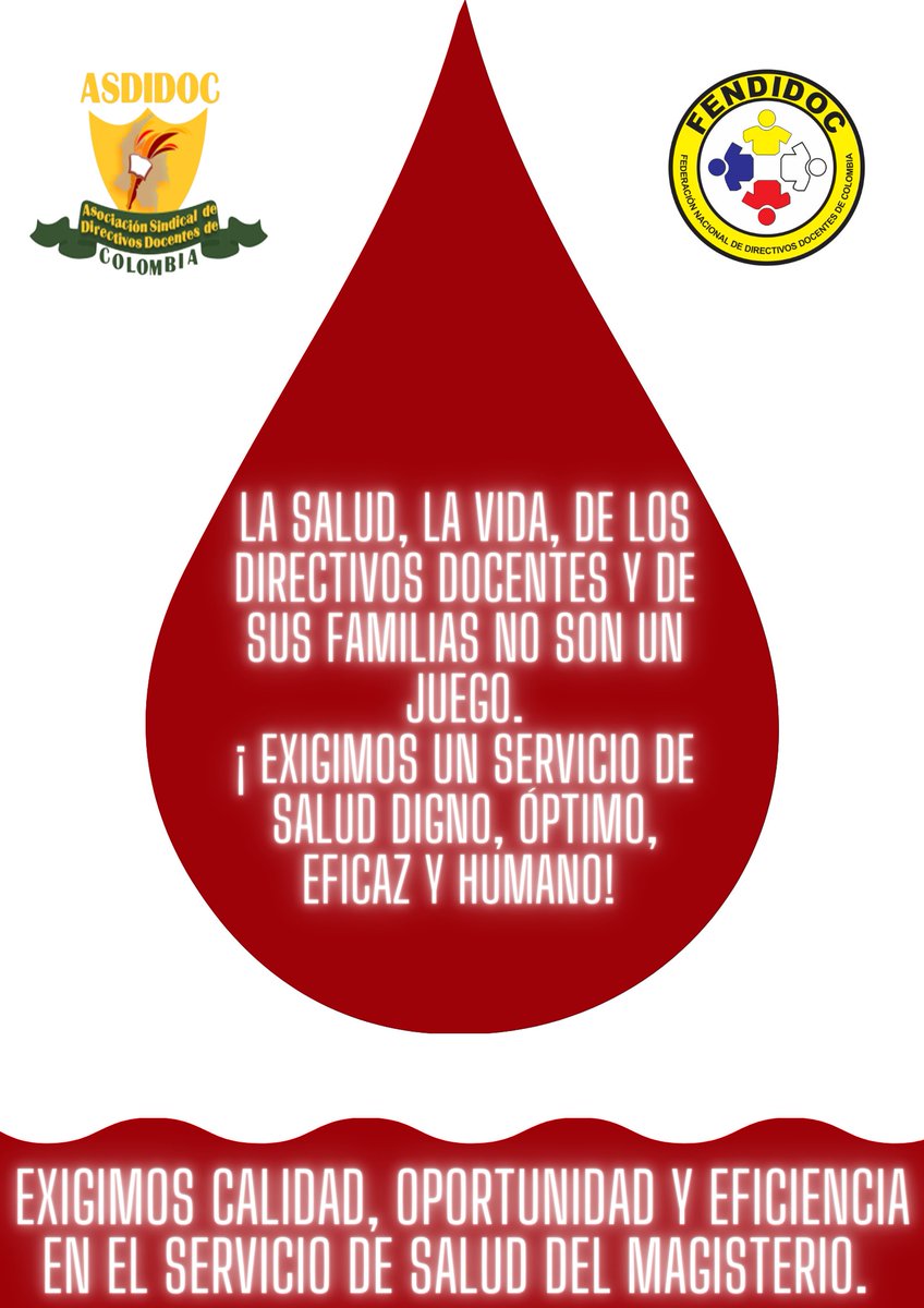 Los directivos docentes de Santander exigimos la prestación digna de un servicio de salud óptimo, eficiente y humano. <a href="/SindicatoSES/">Sindicato SES</a> <a href="/ctccolombia/">Confederación de Trabajadores de Colombia CTC</a> <a href="/cutcolombia/">Central Unitaria de Trabajadores</a> <a href="/CutSantander/">CUT Santander</a> <a href="/fecode/">fecode</a> <a href="/PFendidoc/">Fendidoc</a> <a href="/Mineducacion/">MinEducación</a> <a href="/GobdeSantander/">Gobernación de Santander</a> <a href="/Alcaldiafblanca/">Gobierno de Floridablanca</a> <a href="/AlcaldiaGiron/">Alcaldía de Girón</a>