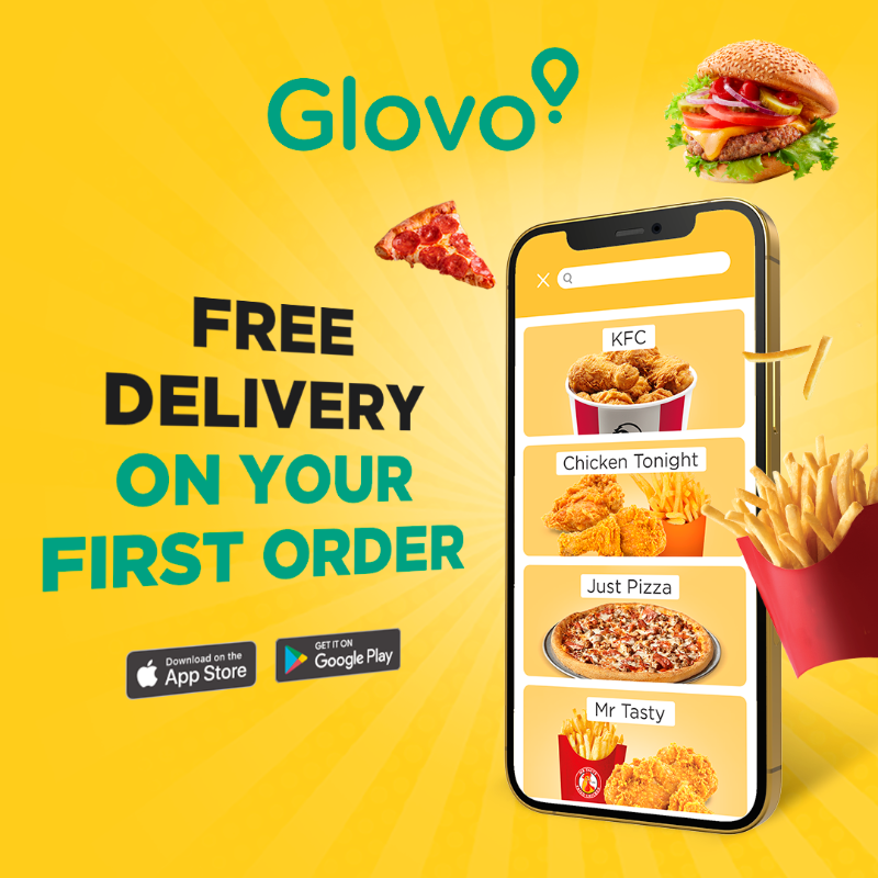 glovo's tweet photo. Listen to your stomach 👉 Order something tasty through Glovo!