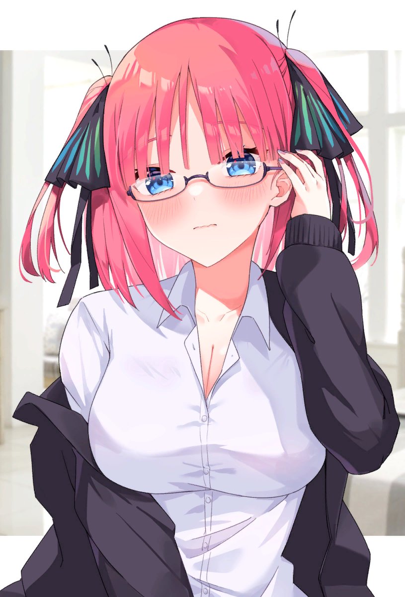 猫タシさんがTwitterに投稿した中野二乃(五等分の花嫁)のイラスト。