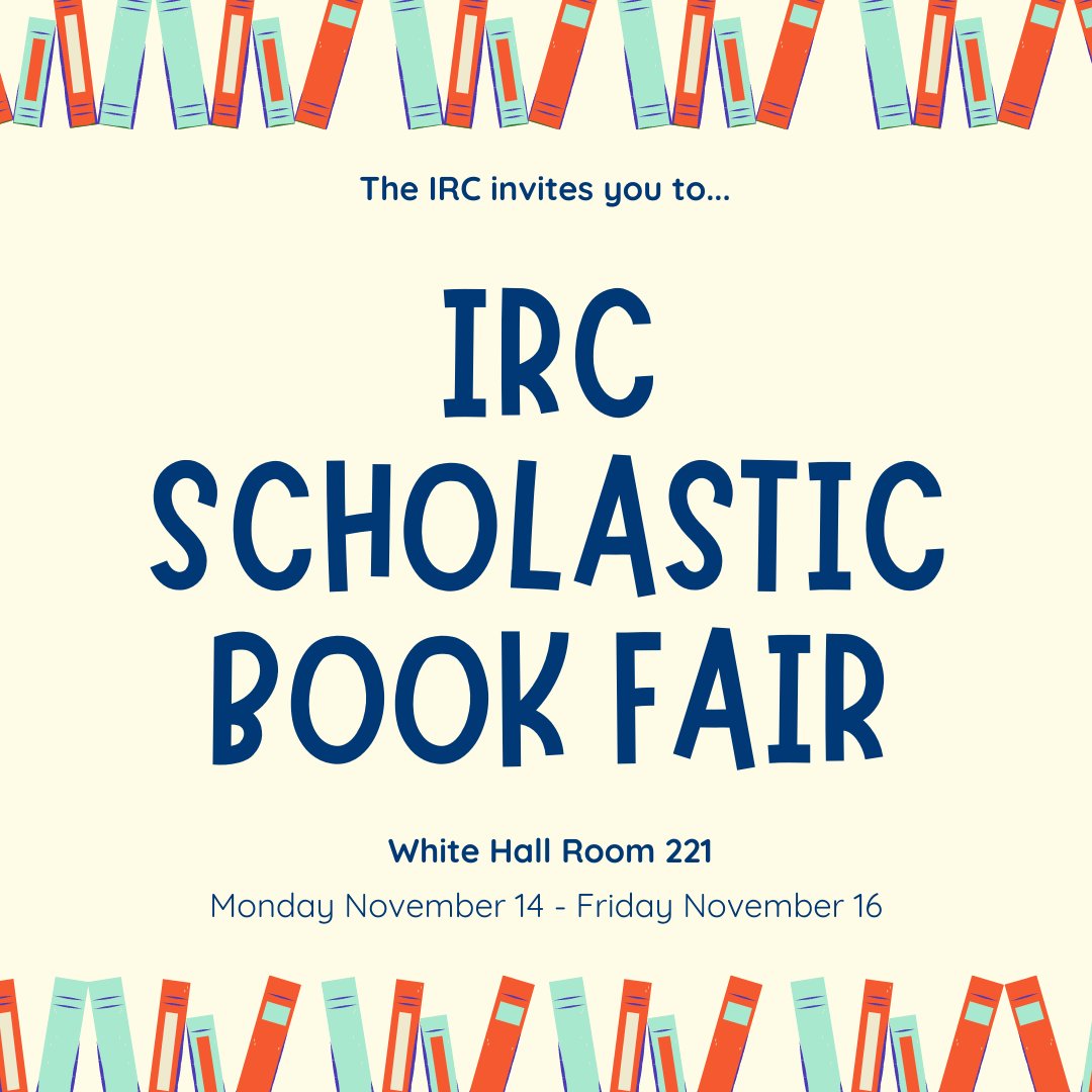 It's back!!!

Join us in the IRC for this year's Scholastic Book Fair! All week from Monday the 14th to Friday the 18th!

#kentstate #kentirc #ehhsirc
