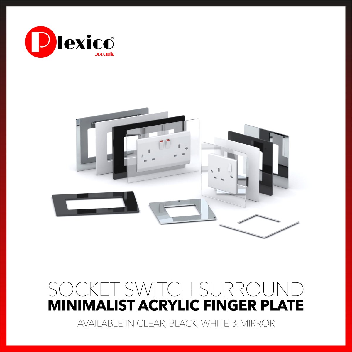 LimitedPlexico's tweet image. Coming in a range of colours our minimalist socket switch surrounds are the perfect way to tidy up your light switches.

plexico.co.uk/products/doubl…

#SocketSwitch #SwitchSurround #SocketSurround #LightSwitch #Lighting #Acrylic #LaserCut #LaserCutAcrylic
#Plexico #PlexicoLaserCut