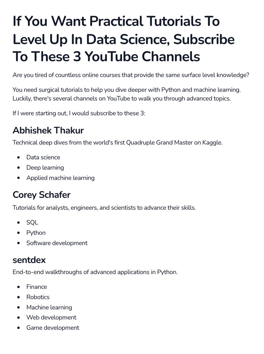 If You Want Practical Tutorials To Level Up In Data Science, Subscribe To These 3 YouTube Channels
