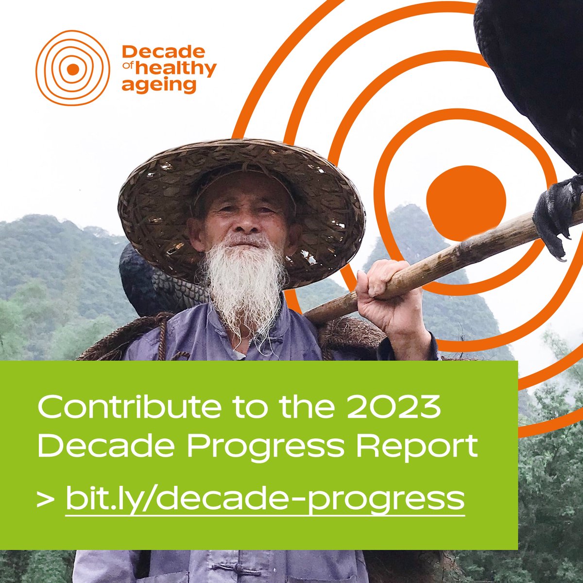 UN Decade of Healthy Ageing (2021-2030) (@undecadeageing) on Twitter photo 📢 CALL FOR CASE STUDIES 📢
Have you implemented a program, initiative, or activity that fosters #HealthyAgeing?
We're looking for examples of actions taken during the <a href="/UNDecadeAgeing/">UN Decade of Healthy Ageing (2021-2030)</a> to highlight in our 2023 progress report!
Learn more & contribute ▶️ bit.ly/decade-progress 📢 CALL FOR CASE STUDIES 📢
Have you implemented a program, initiative, or activity that fosters #HealthyAgeing?
We're looking for examples of actions taken during the <a href="/UNDecadeAgeing/">UN Decade of Healthy Ageing (2021-2030)</a> to highlight in our 2023 progress report!
Learn more & contribute ▶️ bit.ly/decade-progress