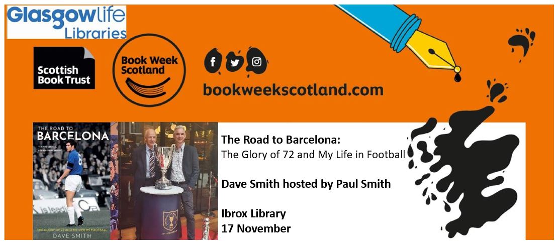 Really looking forward to teaming up with my dad at Ibrox Library on 17 November as part of Book Week Scotland, looking back on The Road to Barcelona and his life in football. Tickets are free and available to book now: glasgowlife.org.uk/event/1/paul-s…