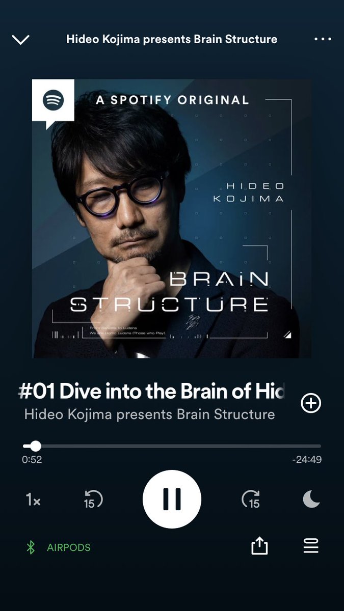 Time to dive in.                                            #hideokojima #Spotify