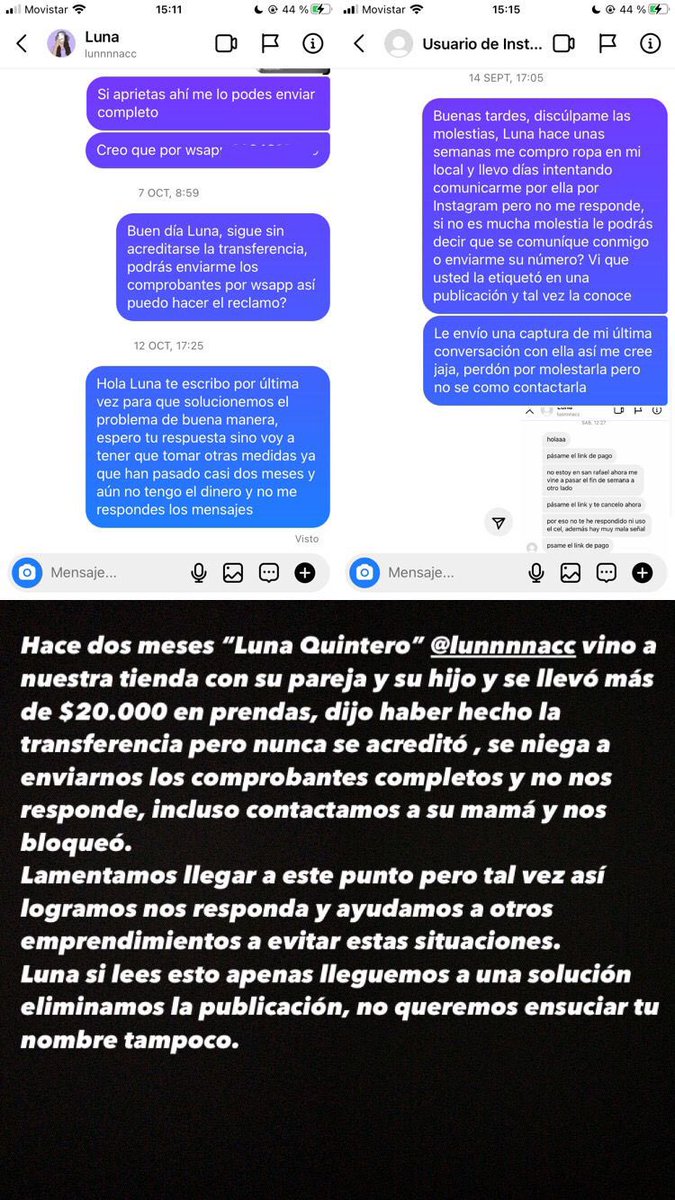 FornesGeorgina's tweet photo. Gente me ayudan a difundir y escrachar a @lunnnnac por estafadora! Gracias https://t.co/zOBqPC7CIm