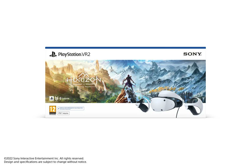 LeFanBoyPS5's tweet photo. C'est désormais officiel, le #PSVR2 sera disponible le 22 février pour un prix de 599,99€ ( les précommandes débuteront le 15 novembre ). 

- Existe en pack #HorizonCalloftheMountain : 649.99€
- Station de recharge pour la manette #PSVR2Sense : 49.99€

#PlayStation #PS5 https://t.co/hUsXud1HTX