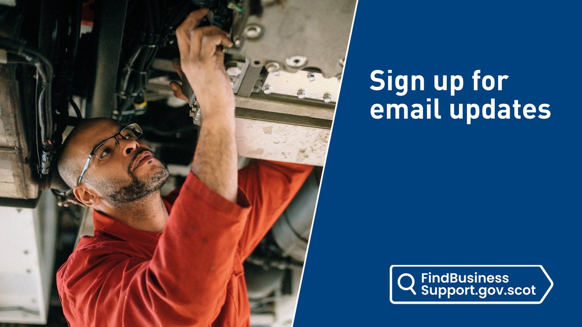 Join the Find Business Support mailing list for the latest updates on public sector support for businesses in Scotland 💙 These include funding, training, innovation, trade and exports, net zero, workplace safety and more 👉 ow.ly/GgAp50LqVql #SupportingScottishBusiness