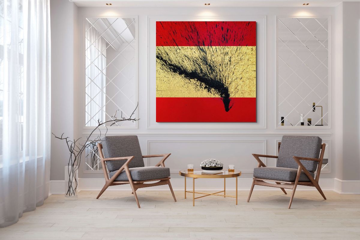 David Hewett is one of the most well known artists in Japan. He creates #Japanese history and culture-themed works of art. His #Bushido series is inspired  by Japanese samurai. The red portrays passion, black portrays discipline, &amp;  gold portrays the elegance of the samurai.