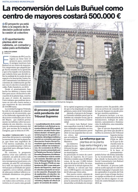 🗣️Es una afrenta a la sociedad libre y democrática que desaparezca este Centro Social Comunitario de Luis Buñuel, <a href="/CSCLuisBunuel/">CSC Luis Buñuel</a>, una entidad en el barrio de fuerte personalidad y apoyo social a los más desvalidos pero a <a href="/zaragoza_es/">AyuntamientoZaragoza</a>  no le interesa, su proyecto de votos es otro.