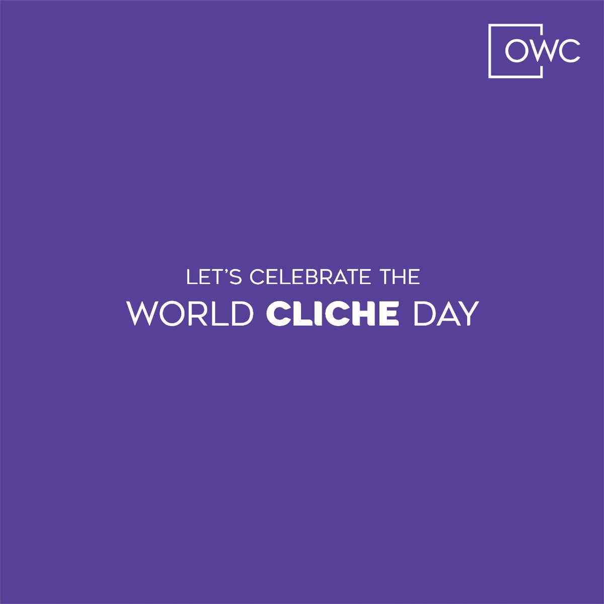 ontwikkelactive's tweet photo. Cliches are all around us, love them, hate them but we cannot ignore them. So what do we do? Celebrate them this World Cliche Day!

And to do it right, we are going to ask you to like, share, and follow us ;)

#OWC #WorldClicheDay #Cliche #AgencyLife #advertising https://t.co/eCJkwGCMdi