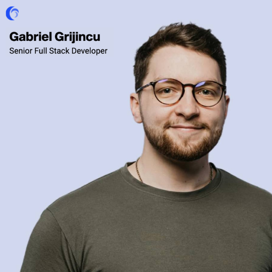 FullviewAI's tweet photo. Meet @gabrielgrijincu, @FullviewHQ's Senior Full Stack Developer. 

Gabriel joined Fullview back in November 2021 and spent his first 100 days researching and implementing Fullview's unparalleled #cobrowsing experience. 

Of joining the team, he says: 

'It felt like a calling.' https://t.co/zoFypB8wTc