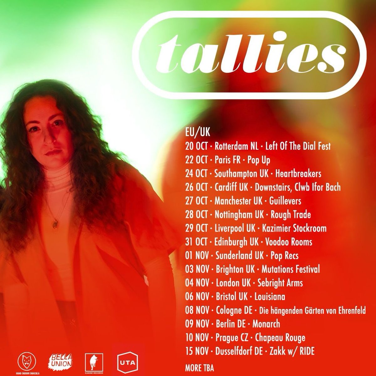 Had a great night opening for the wonderful @TALLIESband. Thanks to everyone who came out, and to @poprecsltd for putting it on. Really enjoyed seeing Lots Of Hands too. Still a few remaining England dates for Tallies ... catch them if you can.