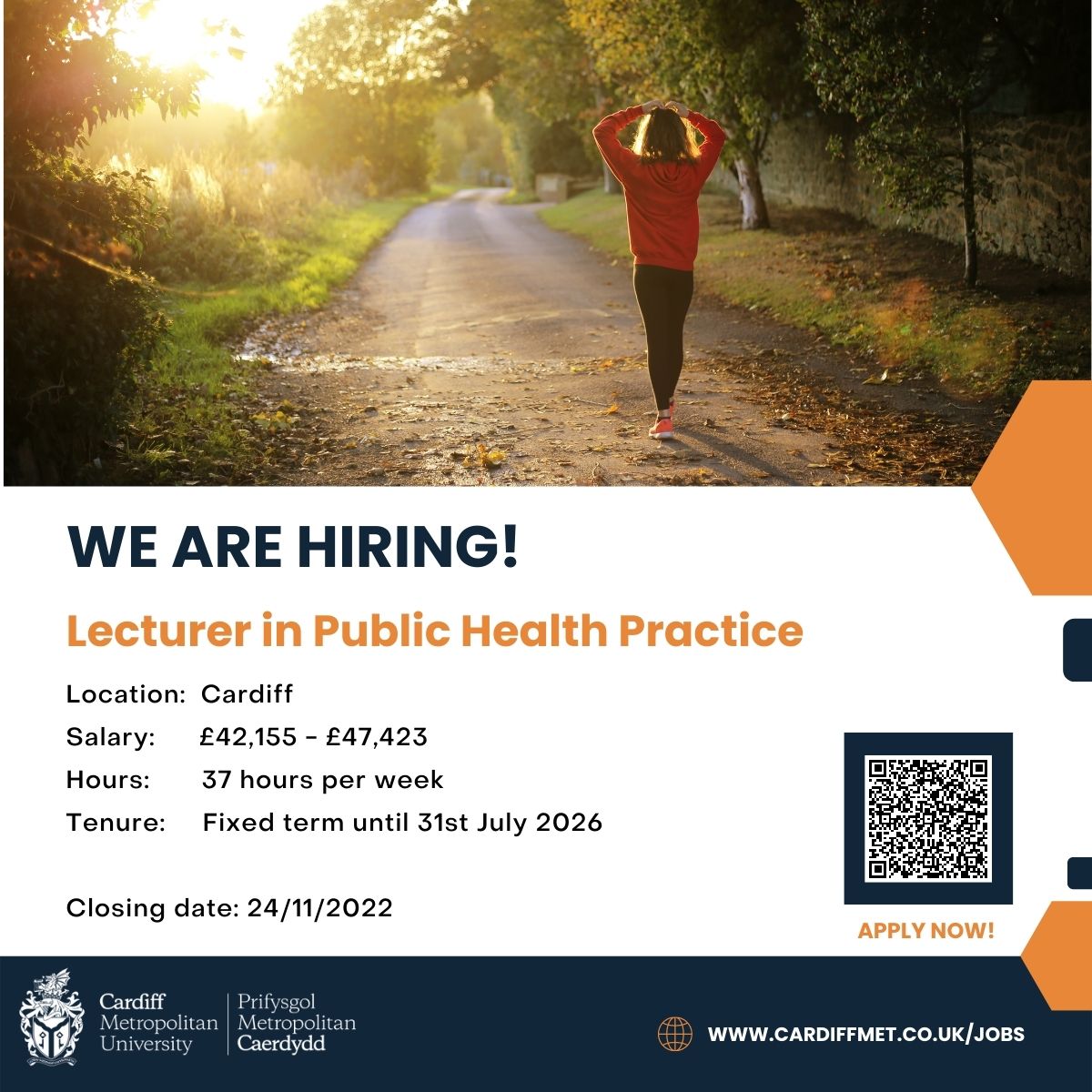 Alastair Tomlinson (@agtomlinson) on Twitter photo Ideal role for a public health practitioner interested in teaching the next generation of professionals.
Lecturer in Public Health Practice
Cardiff Metropolitan University
£42k-47k
Fulltime fixed term til 31/7/26
Closes 24/11
itrentselfservice.cardiffmet.ac.uk/tlive_webrecru…
RT <a href="/pubhealthjobsuk/">Public Health jobs</a> <a href="/PHJobsUK/">Public Health Jobs UK</a> Ideal role for a public health practitioner interested in teaching the next generation of professionals.
Lecturer in Public Health Practice
Cardiff Metropolitan University
£42k-47k
Fulltime fixed term til 31/7/26
Closes 24/11
itrentselfservice.cardiffmet.ac.uk/tlive_webrecru…
RT <a href="/pubhealthjobsuk/">Public Health jobs</a> <a href="/PHJobsUK/">Public Health Jobs UK</a>