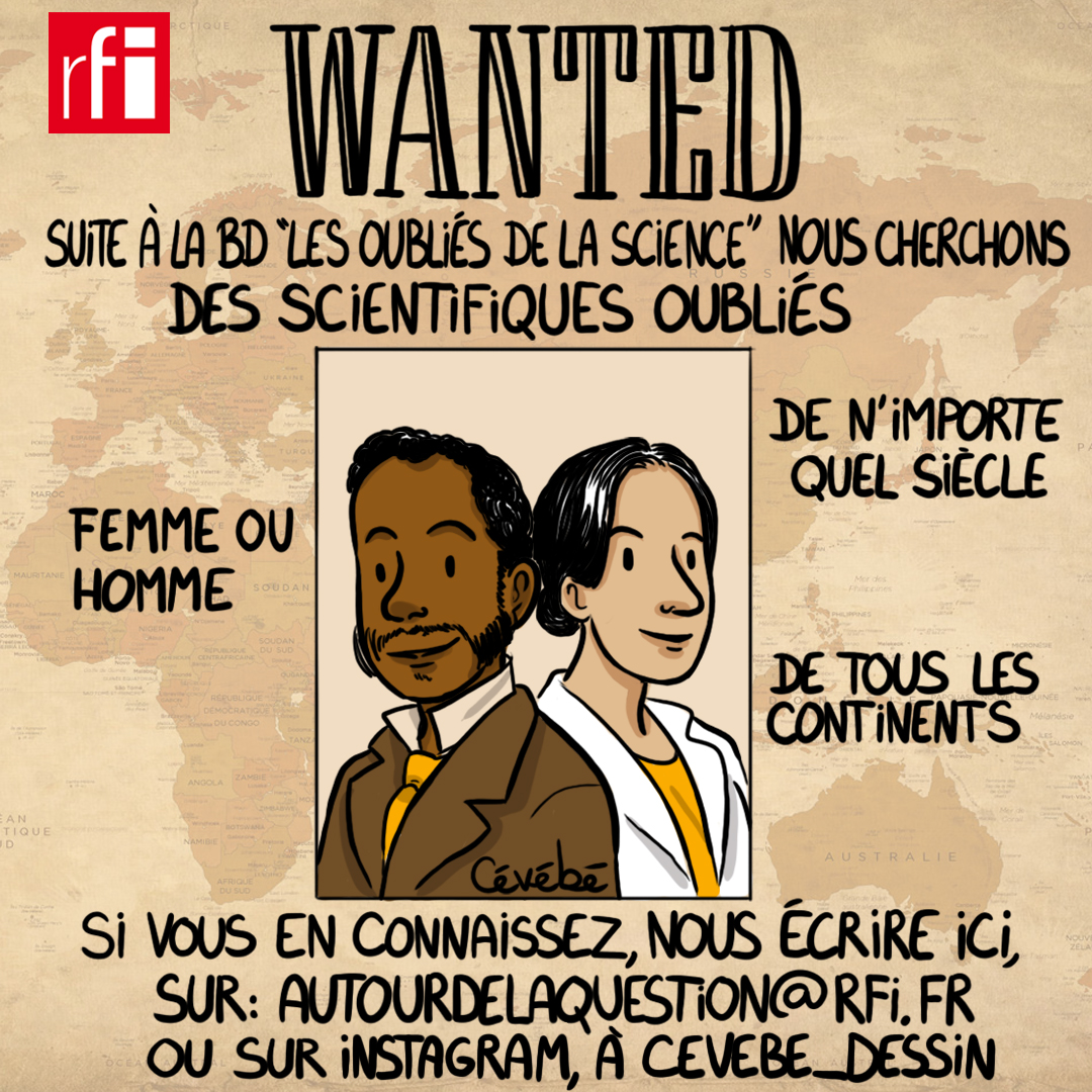 👉 Suite à l'émission de mardi avec Camille Van Belle pour sa BD"Les oubliés de la #science" connaissez vous des scientifiques, chercheurs , injustement oubliés, sur le continent africain, américain ou asiatique ? Si oui, n'hésitez pas à nous envoyer un petit message en MP :)