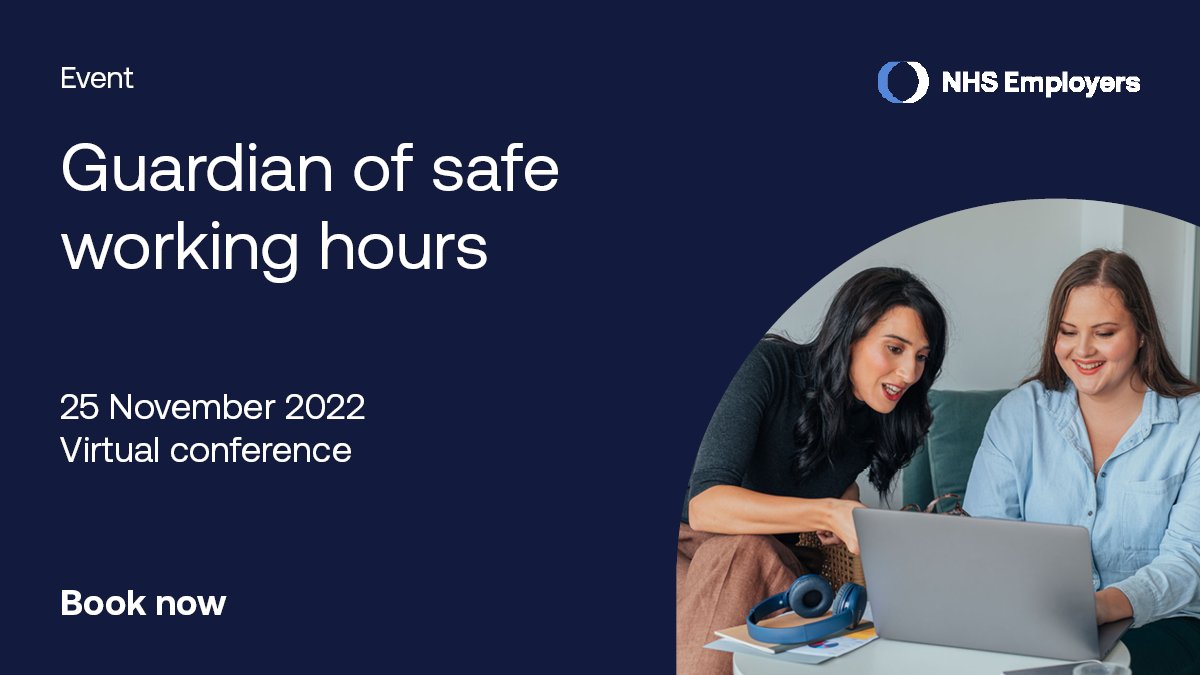 NHSEmployers's tweet photo. Join our national conference for guardians of safe working hours #GoSWH
➡️ Dr Paul Redmond @drpaulredmond
➡️ Sheona MacLeod @sheona_macleod
➡️ good practice from @MFTnhs
➡️ sessions on exception reporting
Supported by @SkillsforHealth
Book now 👇
https://t.co/pJWcTRWsZc https://t.co/hCqqGC8W5q