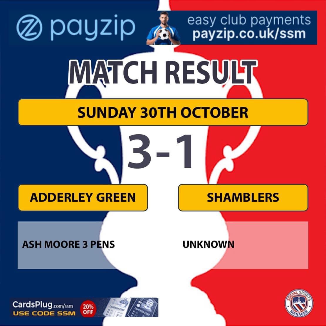 Convincing performance from all the lads from start to finish with great attitude and work rate throughout
Plenty of chances went begging but luckily it didn’t cost us thanks to our skipper Ash Moore bagging a hat trick of penalties
In the hat for the next round 
Up the green💚💚