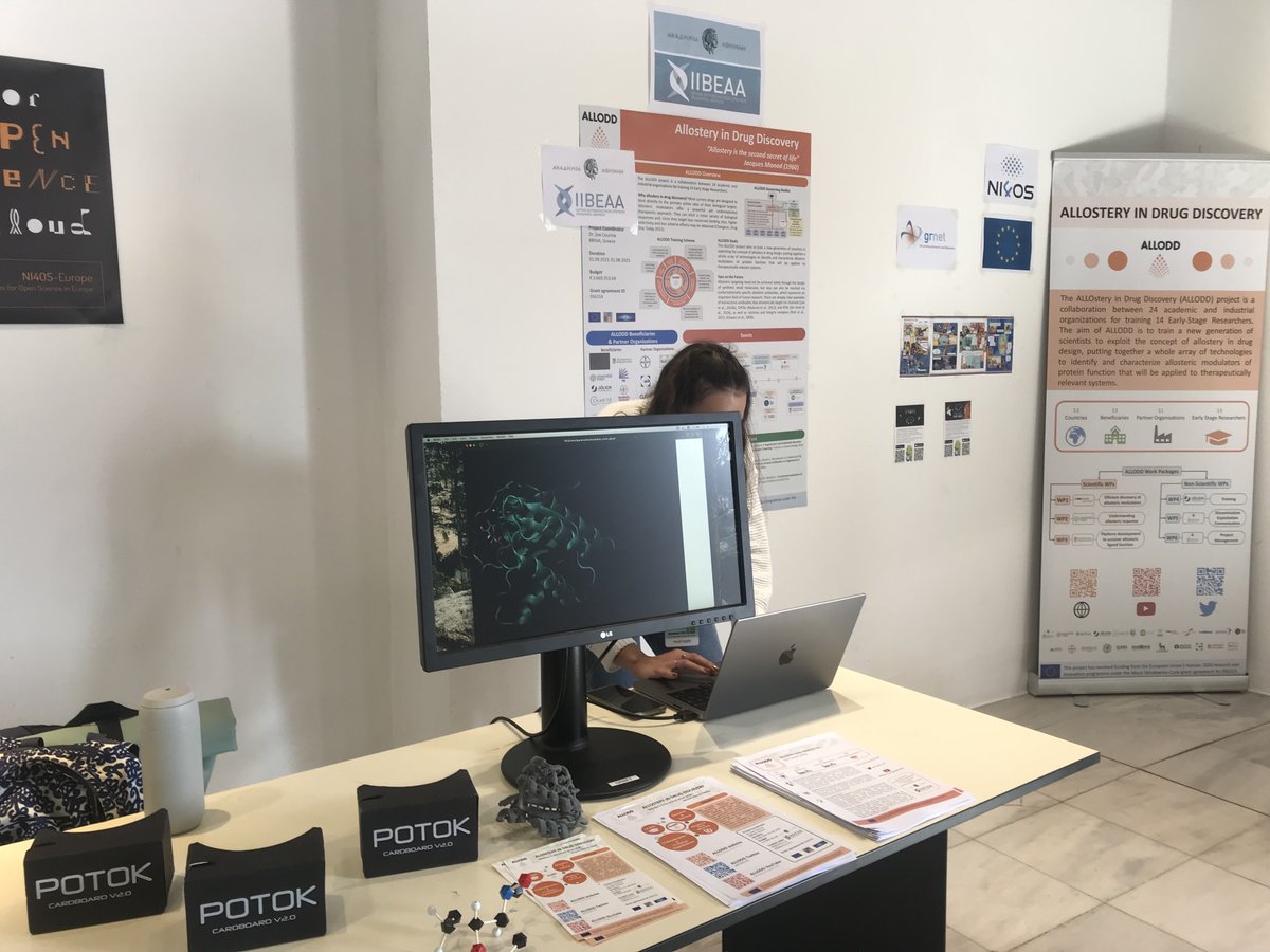 The @EU_Commission project Allostery in Drug Discovery @ALLODD_ITN and @BRFAA_IIBEAA participated at the #AthensScienceFestival 2022  @technopolis_coa! More than 500 people came to discuss about the future of #drugdiscovery with #Allostery. #ASF2022