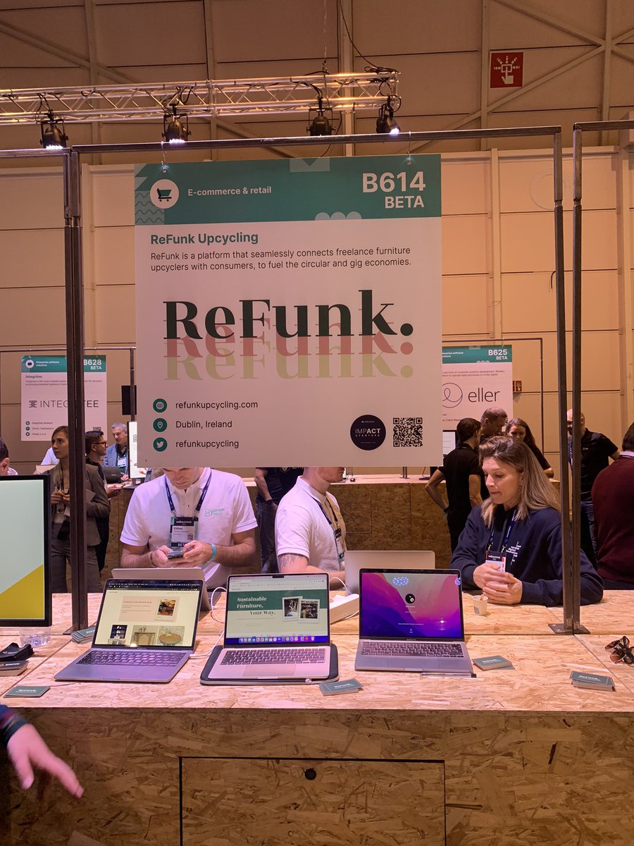 RefunkUpcycling's tweet photo. .@WebSummit we have arrived!!!
Come visit our stand in Pavilion 4, we are number B614 ♻️ https://t.co/pYKD5Ivsb0