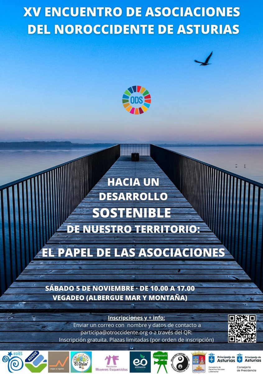 XV Encuentro de la Red de Asociaciones del Noroccidente de Asturias.

“Cómo contribuir desde nuestras asociaciones a la promoción de un modelo de desarrollo sostenible de nuestra comarca implicando a nuestras vecinas y vecinos”

📩 👉🏻Inscripciones en: forms.gle/CAiRS9yEQbBh5u…