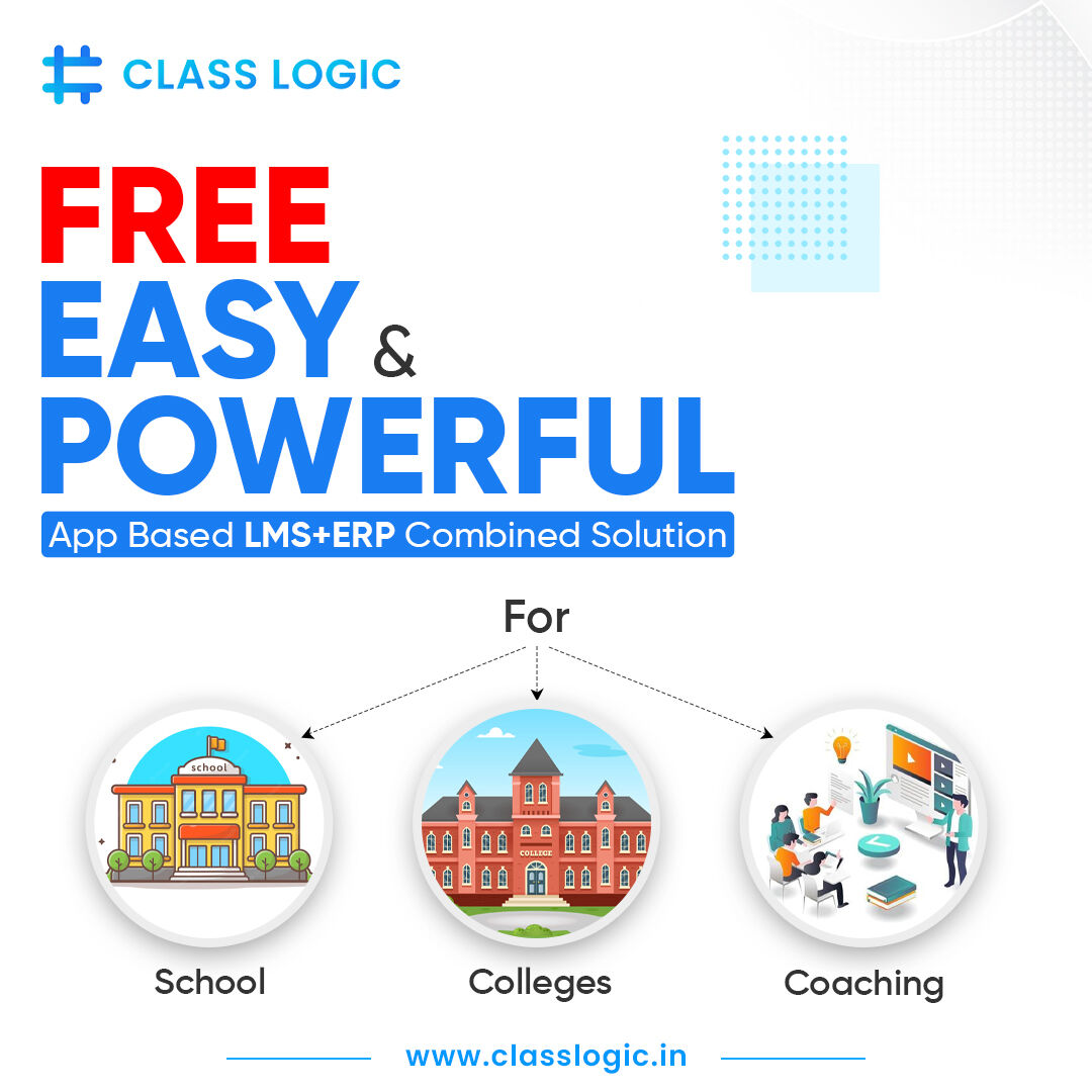 ClassLogic's tweet image. Get a Free, Easy &amp;amp; Powerful app-based ERP + LMS (combined) solution to manage your institute&apos;s day to day operations and entire learning management cycle at your fingertip.

Book Your Demo Now: classlogic.in 

#erp #lms #classlogic #learningmanagementsystem #onlinelearn