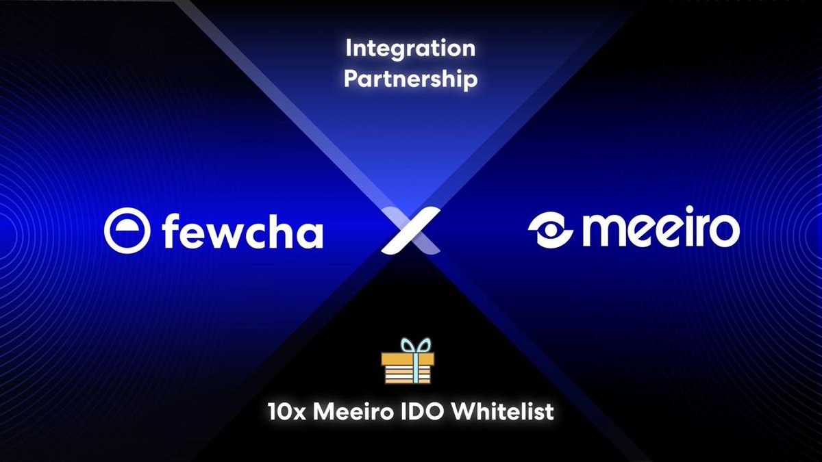 Fewcha Move Wallet (@fewchawallet) on Twitter photo Congratulations to <a href="/Meeiro_xyz/">Meeiro</a> for completing the Integration <a href="/FewchaWallet/">Fewcha Move Wallet</a> into the Meeiro Launchpad
Fewcha and Meeiro are going to GIVE 10 MEEIRO IDO WHITELIST to the community.
TO WIN 10 MEEIRO IDO WHITELIST? Visit the Google Form and fill it👇 👀 👇
forms.gle/tQTPrmWLYsE4Ng… Congratulations to <a href="/Meeiro_xyz/">Meeiro</a> for completing the Integration <a href="/FewchaWallet/">Fewcha Move Wallet</a> into the Meeiro Launchpad
Fewcha and Meeiro are going to GIVE 10 MEEIRO IDO WHITELIST to the community.
TO WIN 10 MEEIRO IDO WHITELIST? Visit the Google Form and fill it👇 👀 👇
forms.gle/tQTPrmWLYsE4Ng…