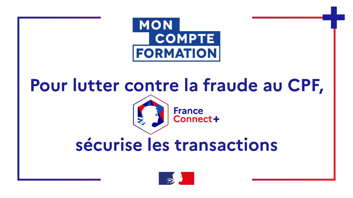 Travail_Gouv's tweet photo. Actualité | Pour lutter contre la fraude au #CPF, le site MonCompteFormation utilise maintenant FranceConnect+ pour sécuriser les transactions financières. Cette authentification renforcée permet de limiter les risques d’usurpations d’identité ! 🔒
https://t.co/BuZqO6Dd15 https://t.co/l7dArDbUAP