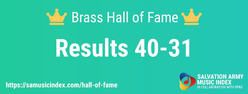 RESULTS 40-31

6 more new entries, including 'I Know Thou Art Mine' (which only just missed out on the top 50 last time), and the first pieces which have risen in the rankings, including 'To the Chief Musician' which is up an impressive 11 places.

samusicindex.com/hall-of-fame/b…