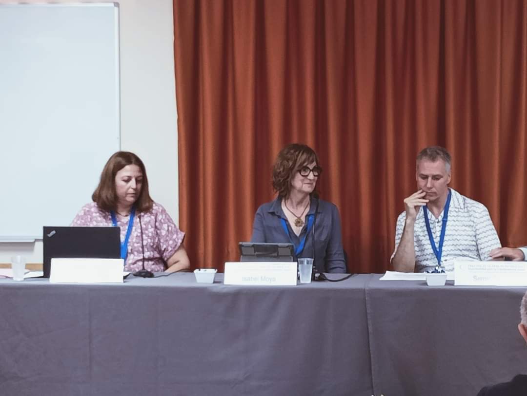 ❤ Nuestra compañera Pilar M. Batanero ha participado en Barcelona en el 𝗖𝗼𝗻𝗴𝗿𝗲𝘀𝗼 "𝗨𝗻𝗮 𝗲𝘀𝗽𝗶𝗿𝗶𝘁𝘂𝗮𝗹𝗶𝗱𝗮𝗱 𝗽𝗮𝗿𝗮 𝗲𝗹 𝗰𝗮𝗺𝗯𝗶𝗼 𝘀𝗼𝗰𝗶𝗮𝗹', donde ha representado a Alborada. ¡Incansable en este proyecto nuestro por un mundo y un pueblo más justo!