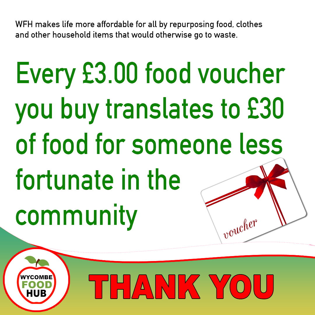 Did you know we offer food vouchers?
If you would like to support a family this Christmas pop into the hub and purchase a £3 food voucher.
The recipient can exchange the voucher for a full basket of food of their choice, worth approximately £30.