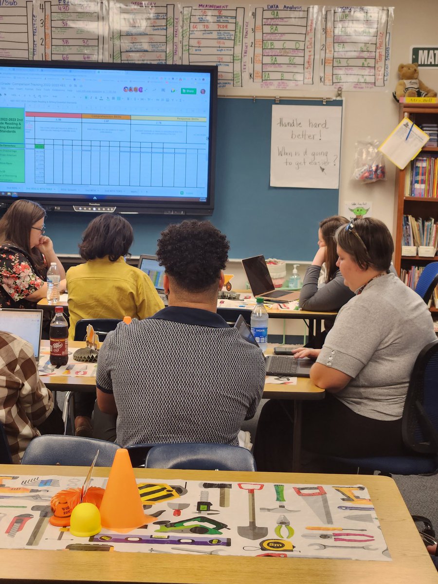 marcusdforney's tweet photo. Kudos to @christycross11 &amp; Huntsville Elementary 2nd Grade Team for modeling a great PLC process. Data was analyzed, rich conversations transpired &amp; strategies developed that will benefit HES students in math &amp; reading. HES is always Building Champions  #BuildingChampions https://t.co/Yuc1tthAoJ