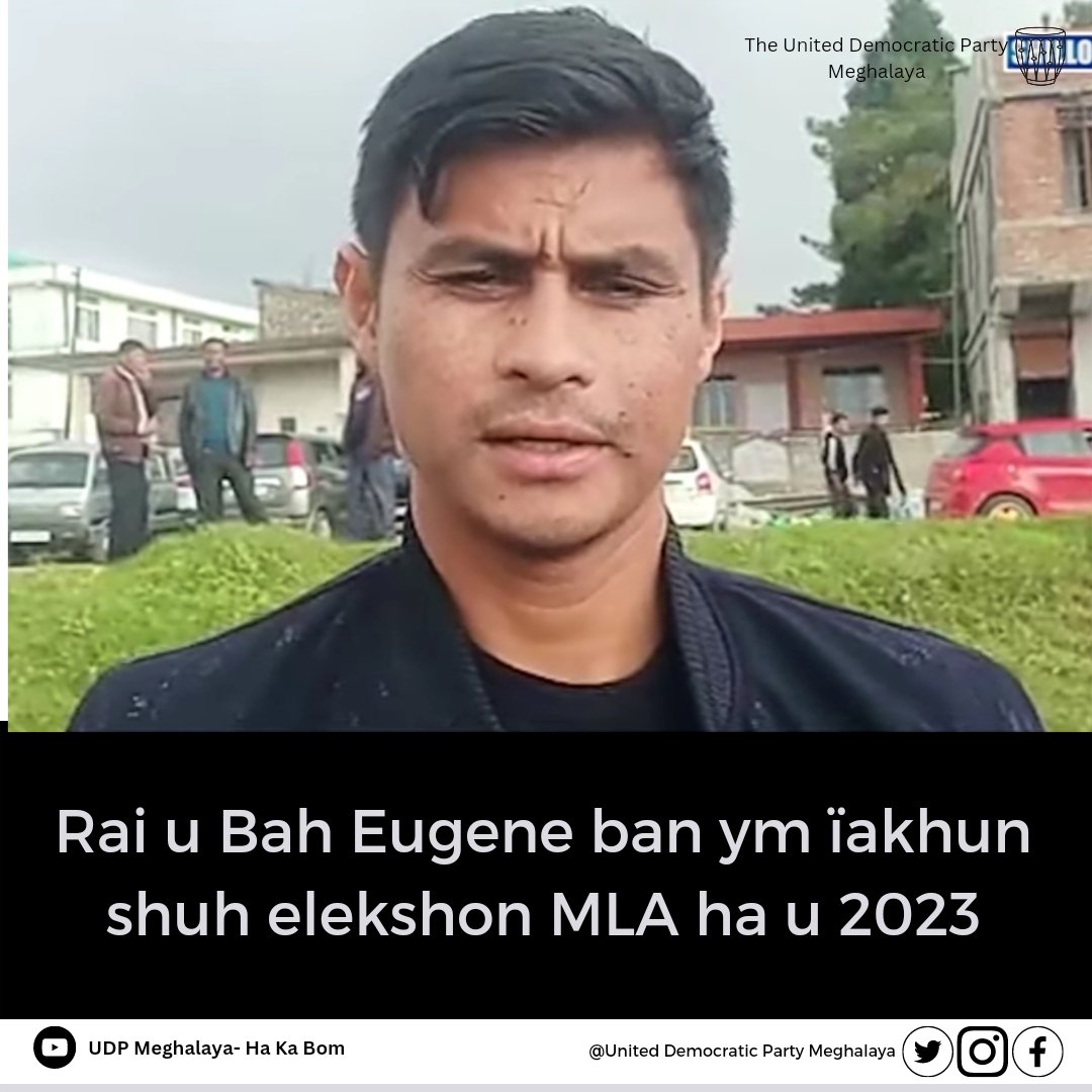 udpmeghalaya's tweet photo. NEWS HEADLINES:

#khubor #ladpathai #decided #Eugeneson #notcontesting #elections #mla #udp #2023 #source #Shillong #shillongmail #news #Headlines #NEWSHEADLINES https://t.co/8t0edcpqmF
