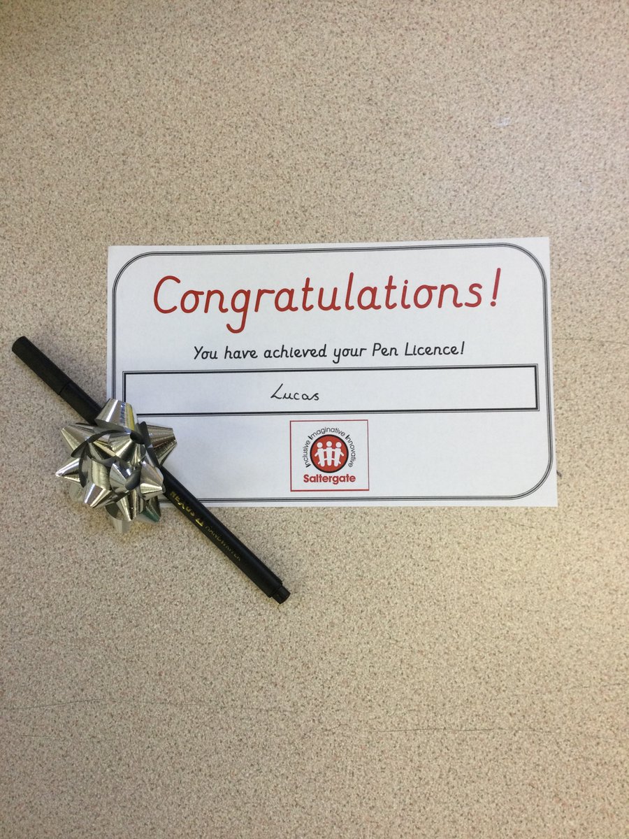 SaltergateSchs's tweet photo. Just a small selection of some of our fabulous Year 4 children receiving their Pen Licences! Well done! #Saltergatespirit #beautifulhandwriting #perfectpresentation https://t.co/uFPiVRRmPJ
