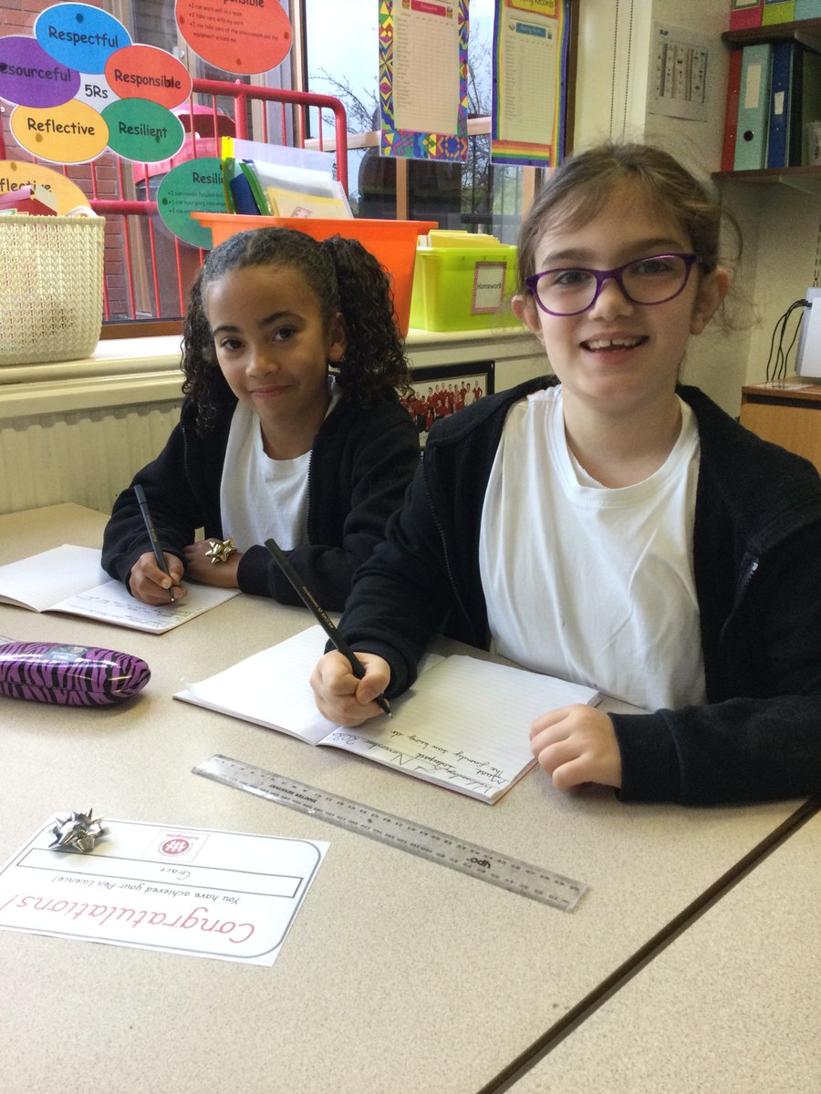 SaltergateSchs's tweet photo. Just a small selection of some of our fabulous Year 4 children receiving their Pen Licences! Well done! #Saltergatespirit #beautifulhandwriting #perfectpresentation https://t.co/uFPiVRRmPJ