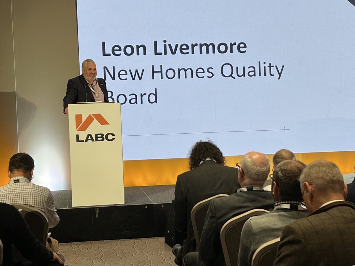 labcuk's tweet photo. An informative presentation on the establishment of the New Homes Ombudsman by Leon Livermore, New Homes Quality Board #labcconference https://t.co/mwkwhnFoRN