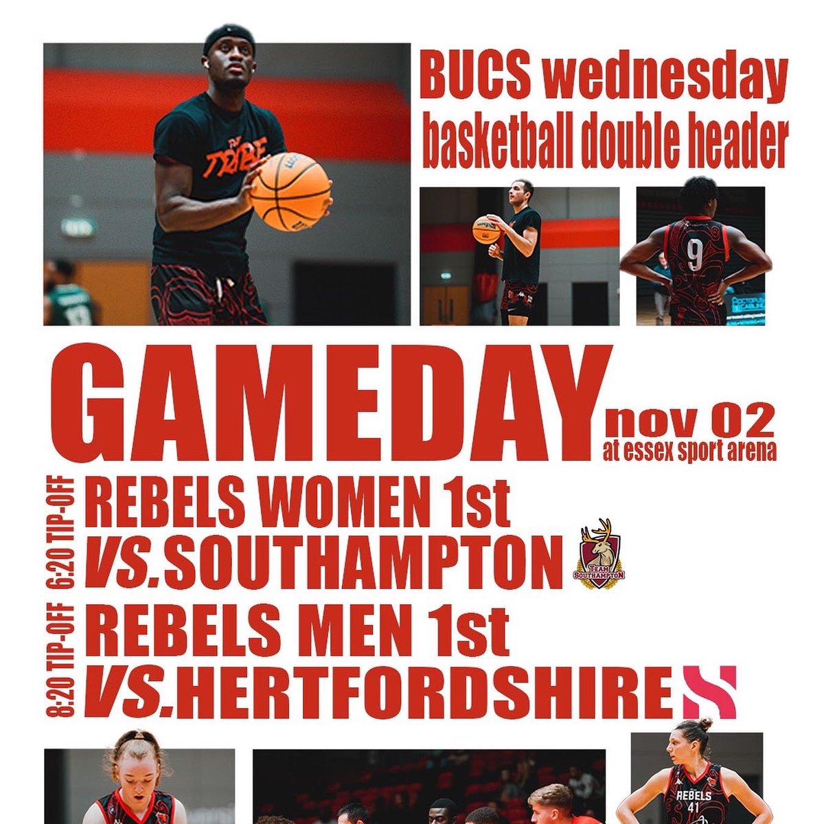 Essex_Sport's tweet photo. Happy BUCS Wednesday! 🥳 Take a look at this week’s home fixtures for the first week of November. 

📍There’s plenty of action all over our facilities, including the BUCS Wednesday Showcase at the Essex Sport Arena at 6pm. 

Make sure you head down to see all the action! 🔥 https://t.co/7sr0H95QIm